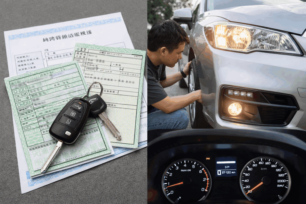 驗車檢驗紀錄表示意圖